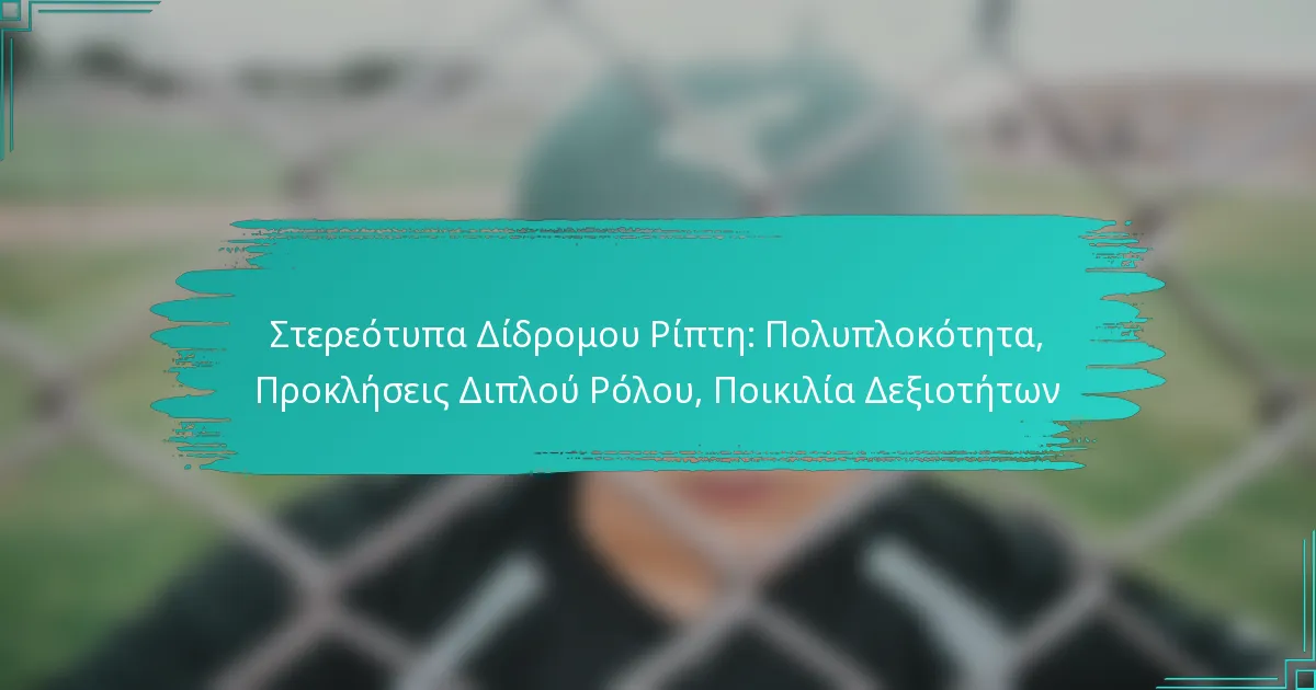 Στερεότυπα Δίδρομου Ρίπτη: Πολυπλοκότητα, Προκλήσεις Διπλού Ρόλου, Ποικιλία Δεξιοτήτων